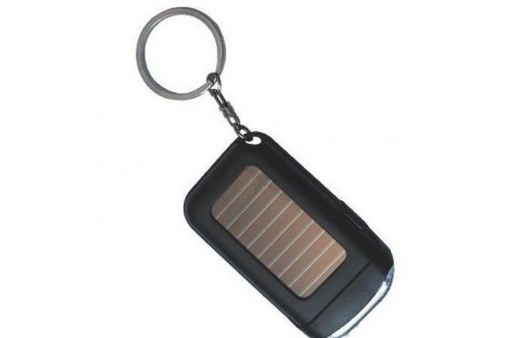 、黒く赤い、小型 LED の太陽エネルギーのキー ホルダーのトーチの懐中電燈青色は選びます