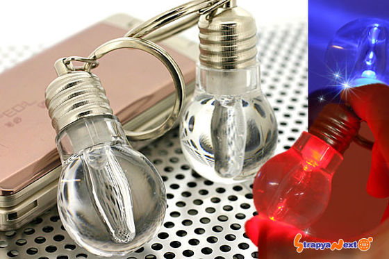 PS, PVC High helder wit afgedrukt Mini Led Sleutelhanger lichten voor relatiegeschenken
