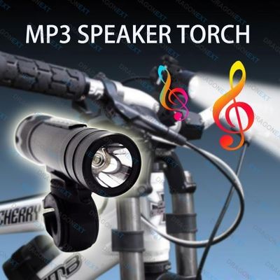 Portabel Strobe Adjustable LED Senter Obor Dengan MP3 Player YSF - MT08