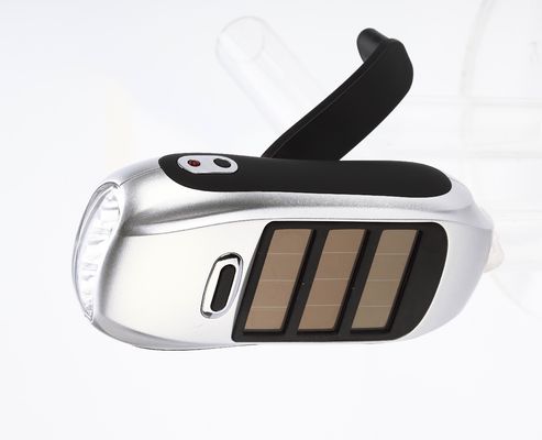 Portabel tinggi Luminous Light-Energy Dynamo Solar Power Led Senter Torch