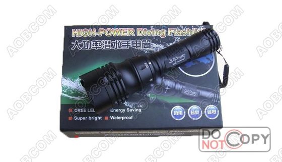 T6 350 150g leidde het Water Bestand Lumen het Duiken Toorts met 18650 Li-Ion Batterij voor het Kamperen, Wandeling
