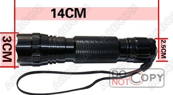 A lanterna elétrica conduzida tática dos lúmens 3.0V-4.2V do CE e do ROHS 600 com CREE T6 conduziu para atividades exteriores