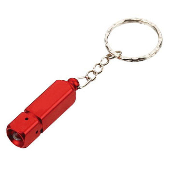 تبلیغاتی LED مینی فلزی، مشعل پلاستیک رنگ قرمز و مشعل Keychain با آرم چاپ