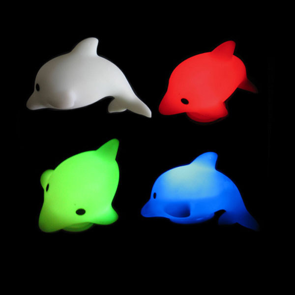 カスタマイズされた設計ギフト イルカ フィギュア、ミニ Led キーホルダーを変えて色形