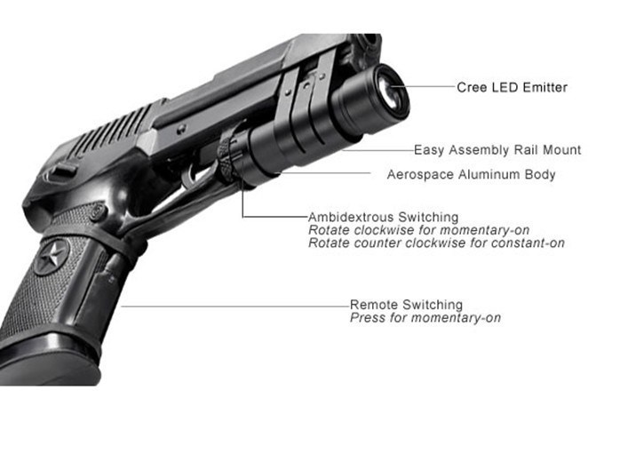 285 lumenów Latarka Latarka Cree Led Laser Sight Broń światło dla Pistolet