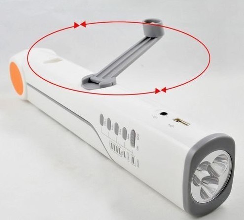 con la radio FM, operando manualmente, Fashlight, luz que acampa llevada recargable multifuncional de alta calidad de la emergencia