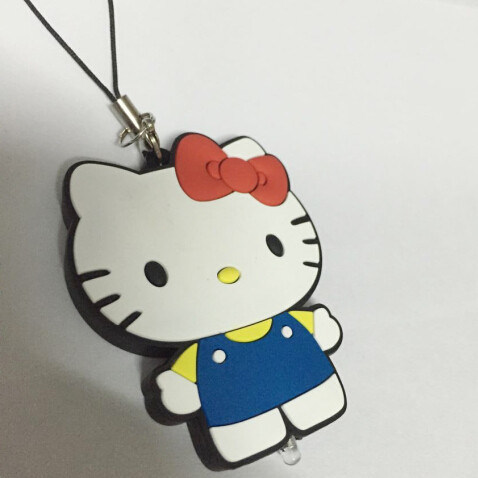 Śliczne Led miękkie PCV plastikowe Hello Kitty Brelok Mini bag Akcesoria