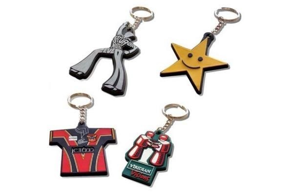 第 2 promtion のギフトのための金属のキーホルダーとのカスタマイズされた形のポリ塩化ビニール小型 LED の keychain
