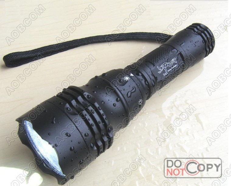 T6 350 150g leidde het Water Bestand Lumen het Duiken Toorts met 18650 Li-Ion Batterij voor het Kamperen, Wandeling